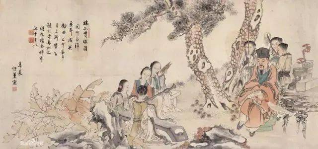 改琦仕女图一,改 琦(1773-1828:字伯韫,号香白,又号七芗