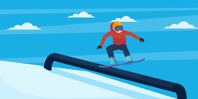冬奥气象漫画之单板滑雪