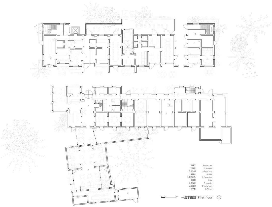 ▼2层平面图,plan level 208 sz-architects▼3层平面图,plan level