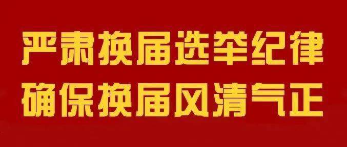 关于严肃换届纪律加强换届风气监督的公告