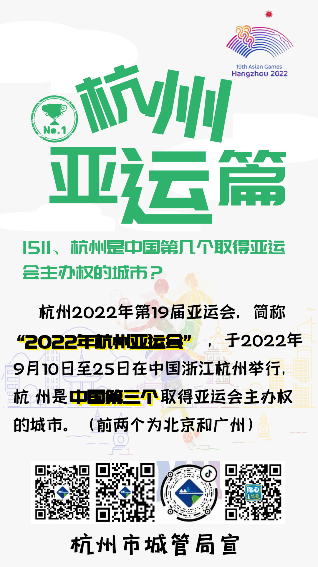 城管小喇叭杭州亚运小知识篇