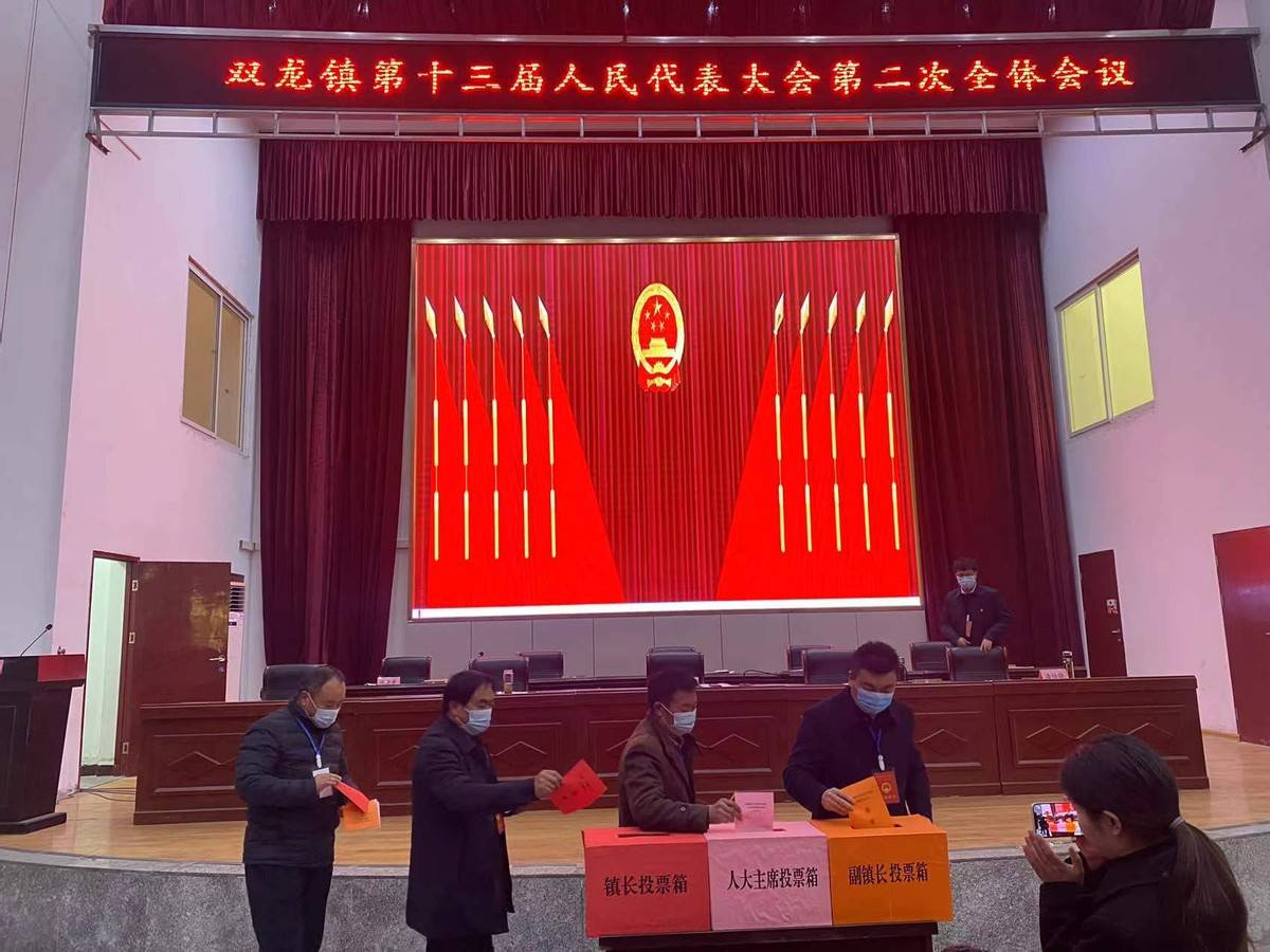 选举产生了双龙镇人大主席,镇长,副镇长