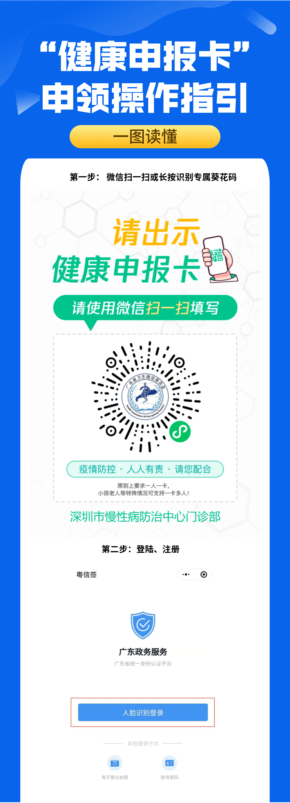 码上申领就医快一步新版健康申报卡申领快来get