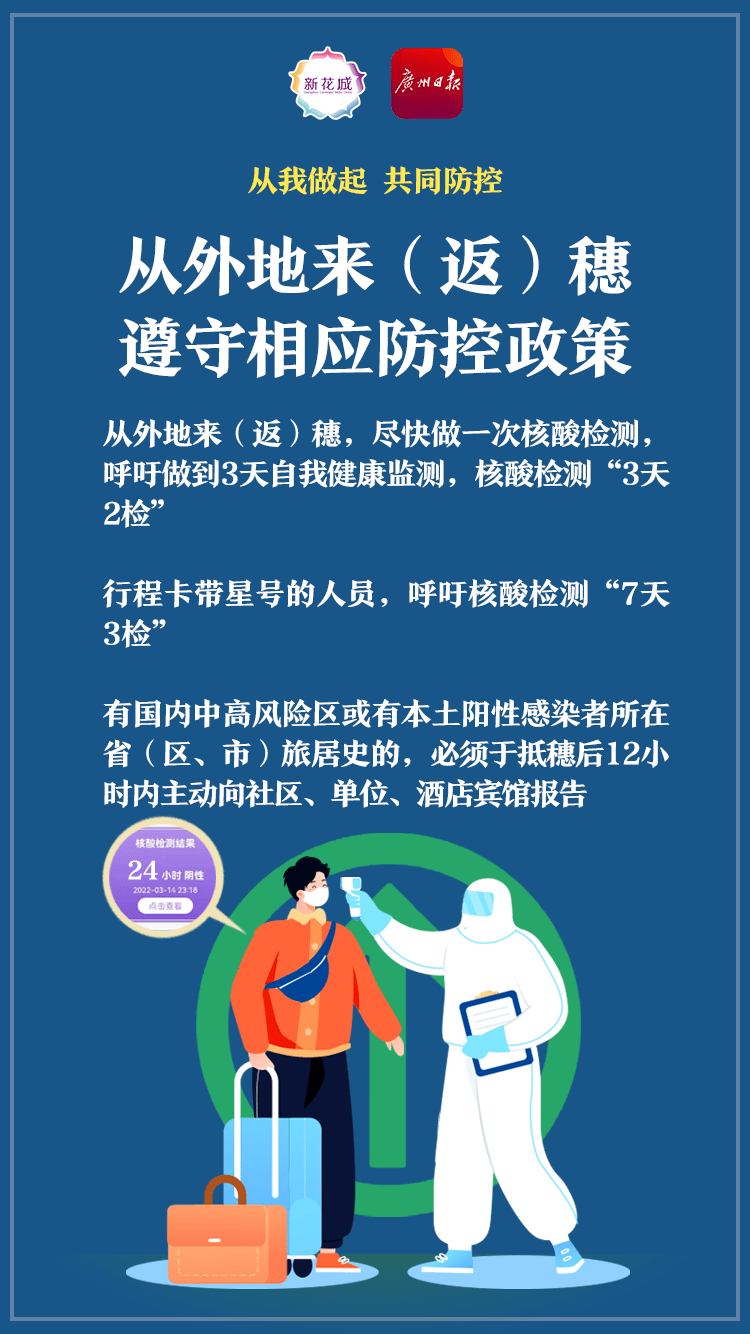 监测,其间尽量做到住所和工作地'两点一线,核酸检测'3天2检;行程