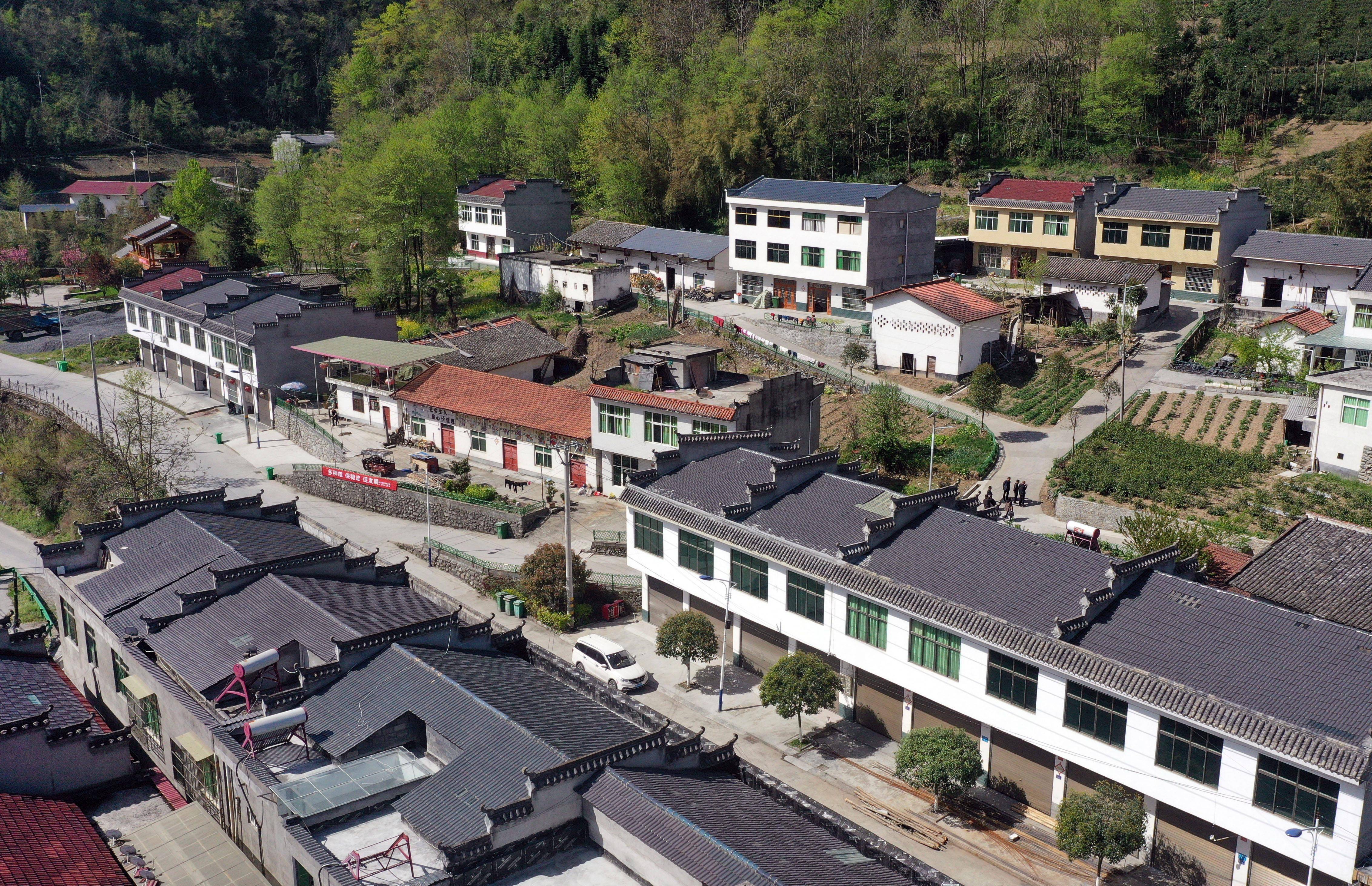 4月7日,游人在广佛镇塘坊村云端农场参观.