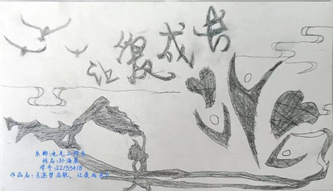 喜迎二十大永远跟党走奋进新征程电气工程系团总支组织开展笔卷绘心