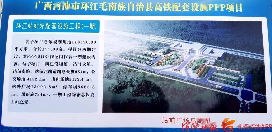 环江高铁站配套基础设施ppp项目开工建设总投资9029亿元