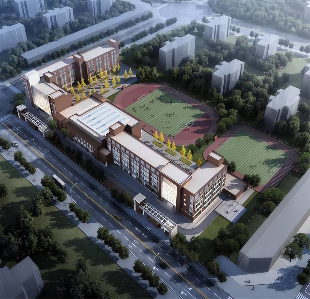 公立西北师范大学兰州万达城附属学校有哪些亮点?_建筑_空间_教育