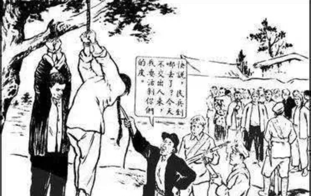 吴洪英正在给牛添草时,还乡团的地痞踢开了吴洪英家的大门,见到吴洪英