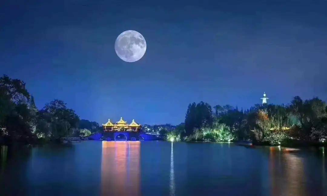 诗画中秋：瘦西湖上月正圆