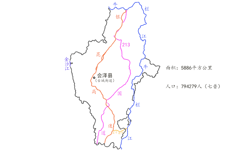 长江沿"县"40:会泽县_面积_街道_金沙