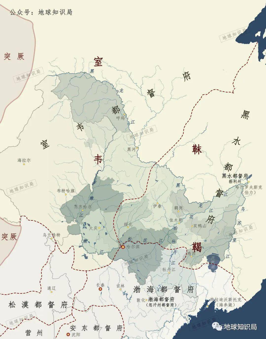 地方的首领唐朝中央政府在8世纪初,于黑龙江上游地区设置了室韦都督府