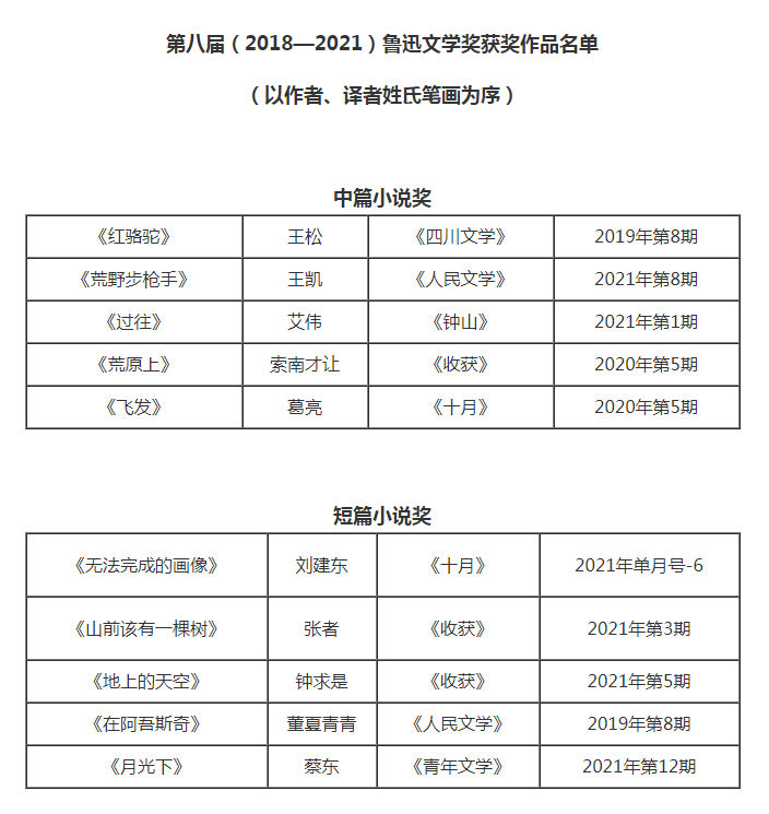 代表2018-2021年度中国文学成就，《第八届鲁迅文学奖获奖作品集》由作家出版社出版  散文精选 第2张