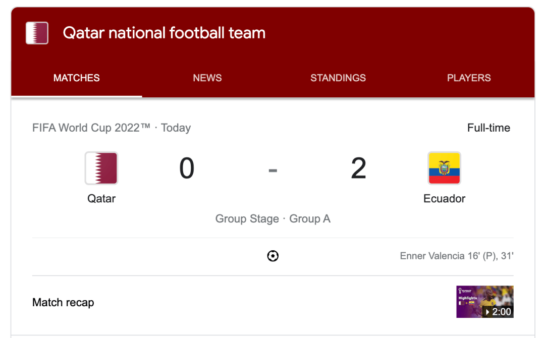 2022年世界杯开幕，卡塔尔0:2不敌厄瓜多尔。"0"为什么是nil？