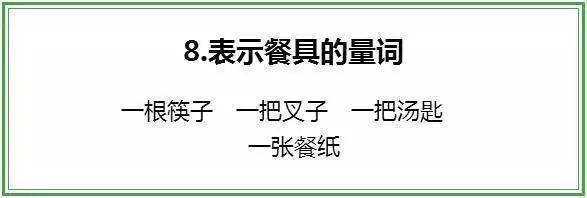 每周至少读两遍！1-6年级基础量词24类全整理，考试肯定用的上！  小升初作文 第8张