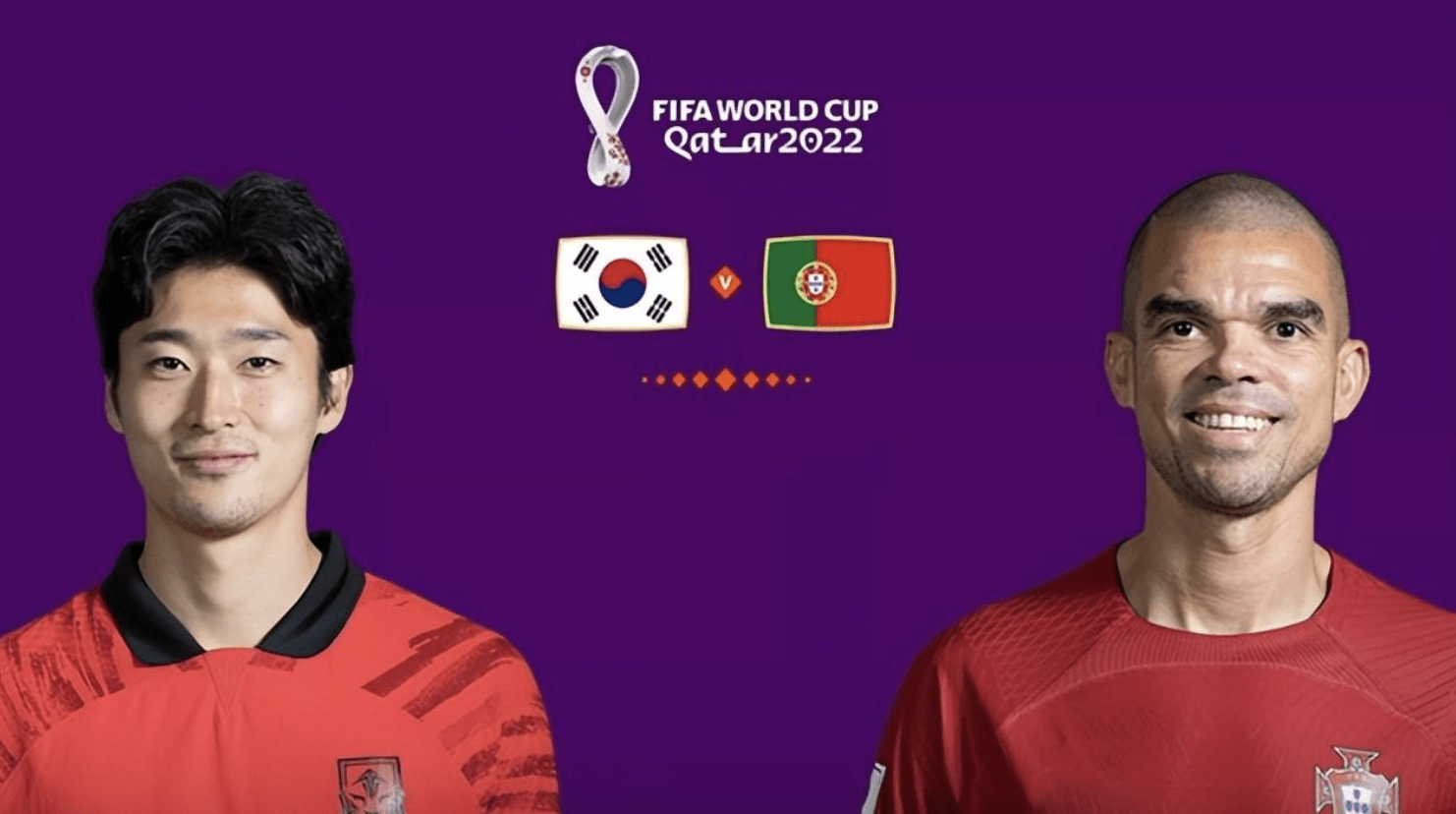 韩国vs葡萄牙，葡萄牙轮换，韩国不败，1-1、2-2、2-1