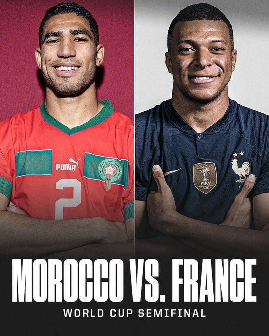 法国vs摩洛哥汗青战绩：法国3胜1平1负，前次交手在15年前
