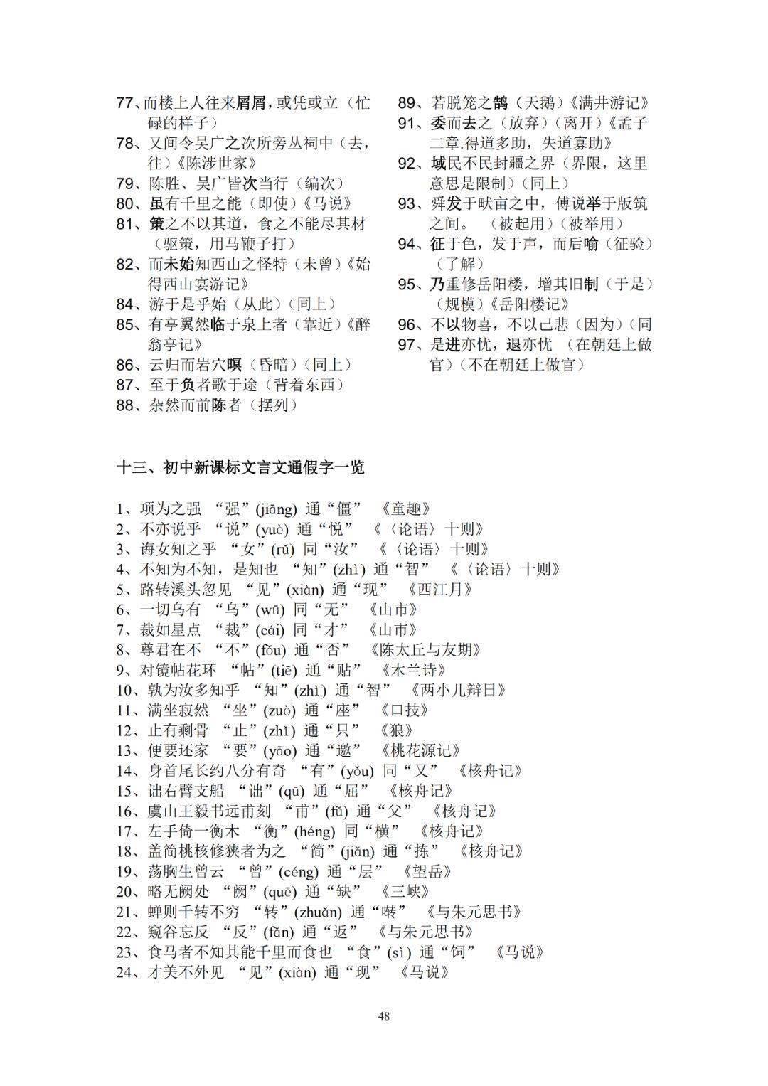 58篇初中语文知识点总结！字音字形、文言文、文体知识超全！  小升初作文 第47张