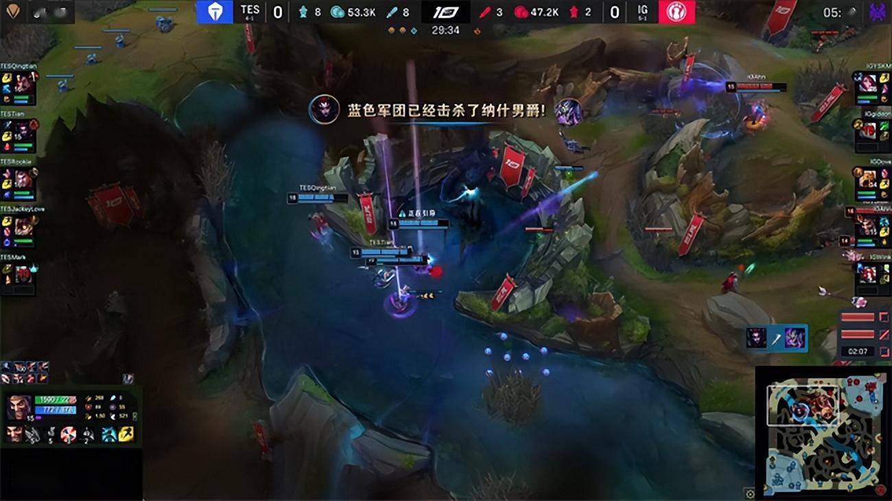 LOL-LPL：Qingtian史前巨鳄一打三主宰角逐，TES 2-1力克IG