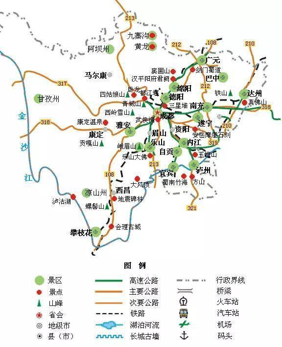 全国旅游地图精简版，必需保藏