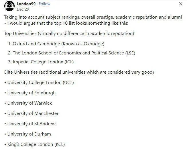 除牛剑外，英国TOP 5大学到底是谁？谜底竟然是...