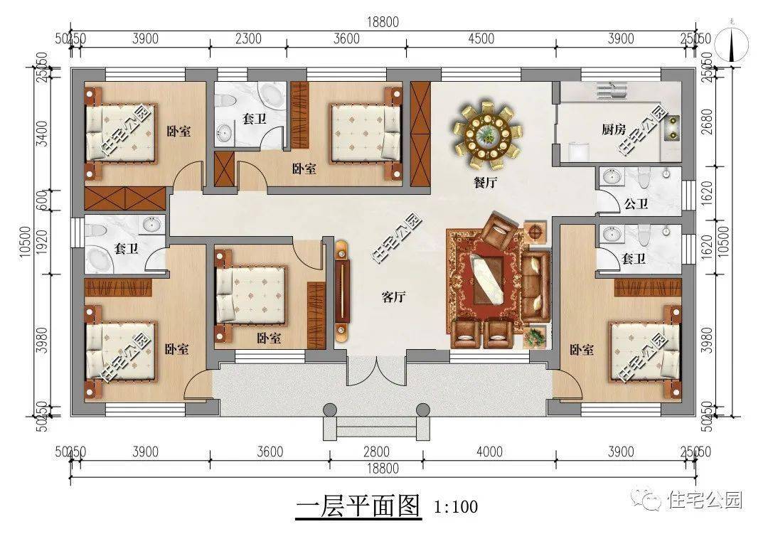 10套一层农村自建房别墅图纸，造价低效果好，经典户型人见人爱（1939~2170）