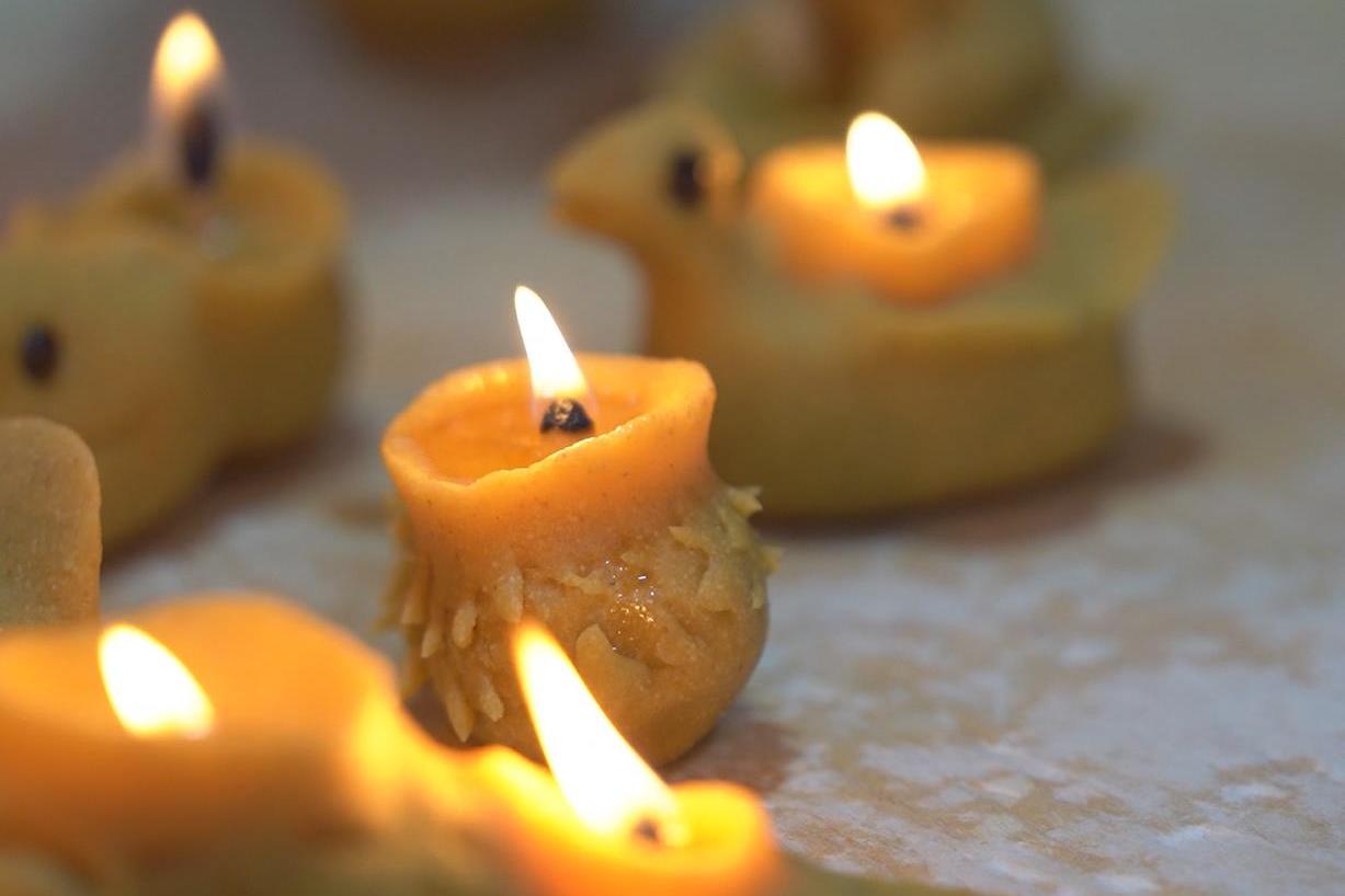 元宵节中的胶东民俗符号豆面灯