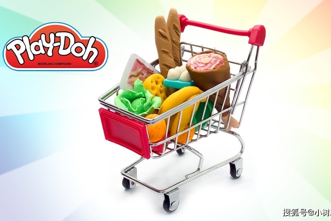 儿童益智精致手工彩泥购物车里有什么新鲜的食材呢