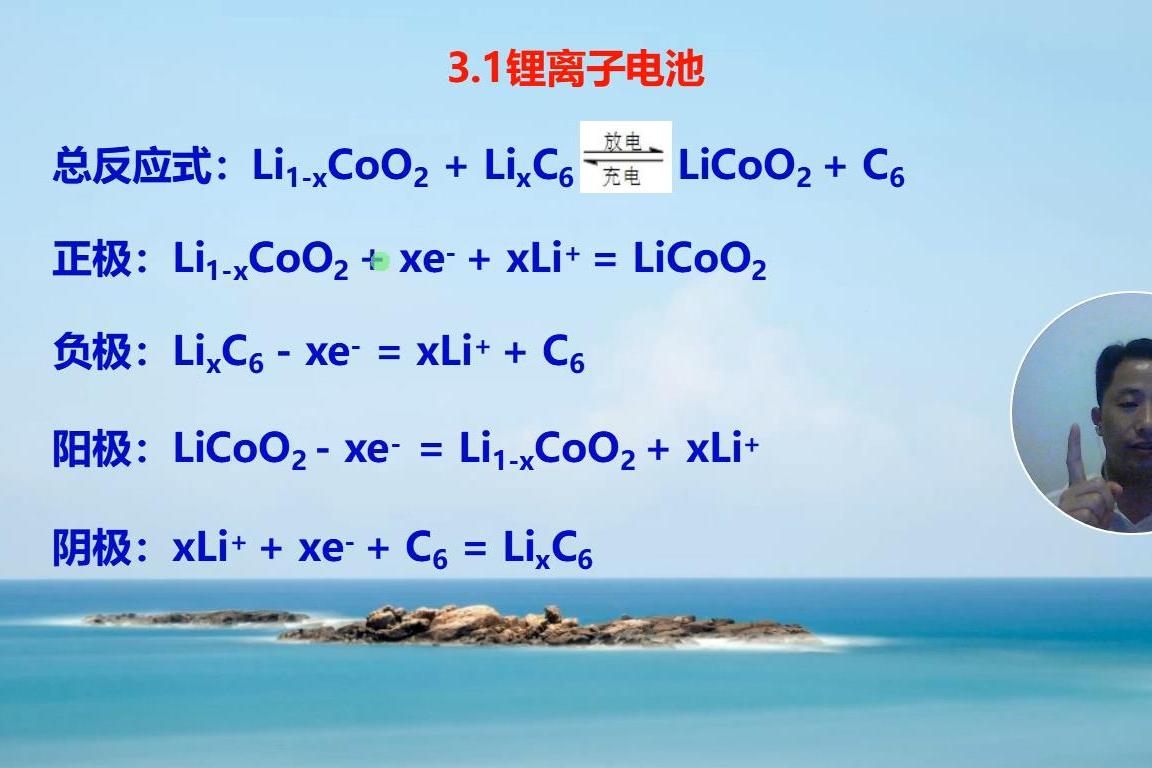 新型电池电极反应式书写方法荟萃Ⅲ新型充电电池之锂离子电池
