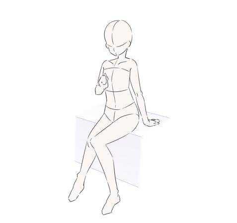 新手应该怎么绘画女生的坐姿
