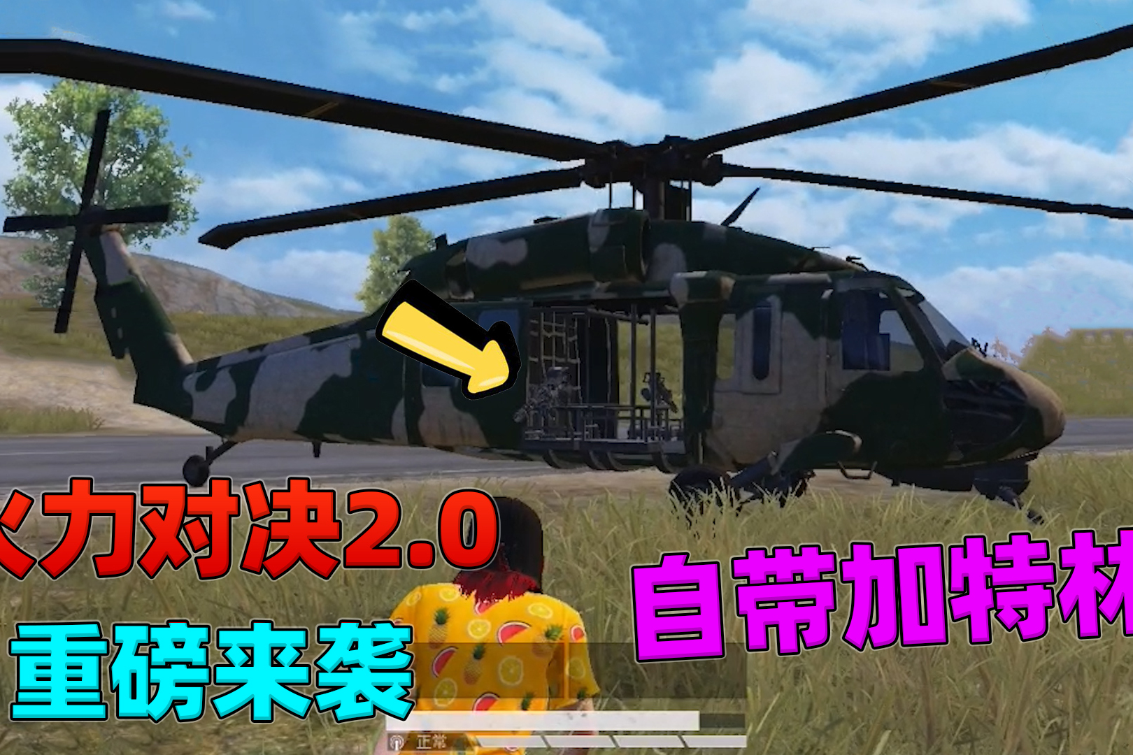 蓝尾揭秘225火力对决20上线直升机座位两侧自带2把加特林