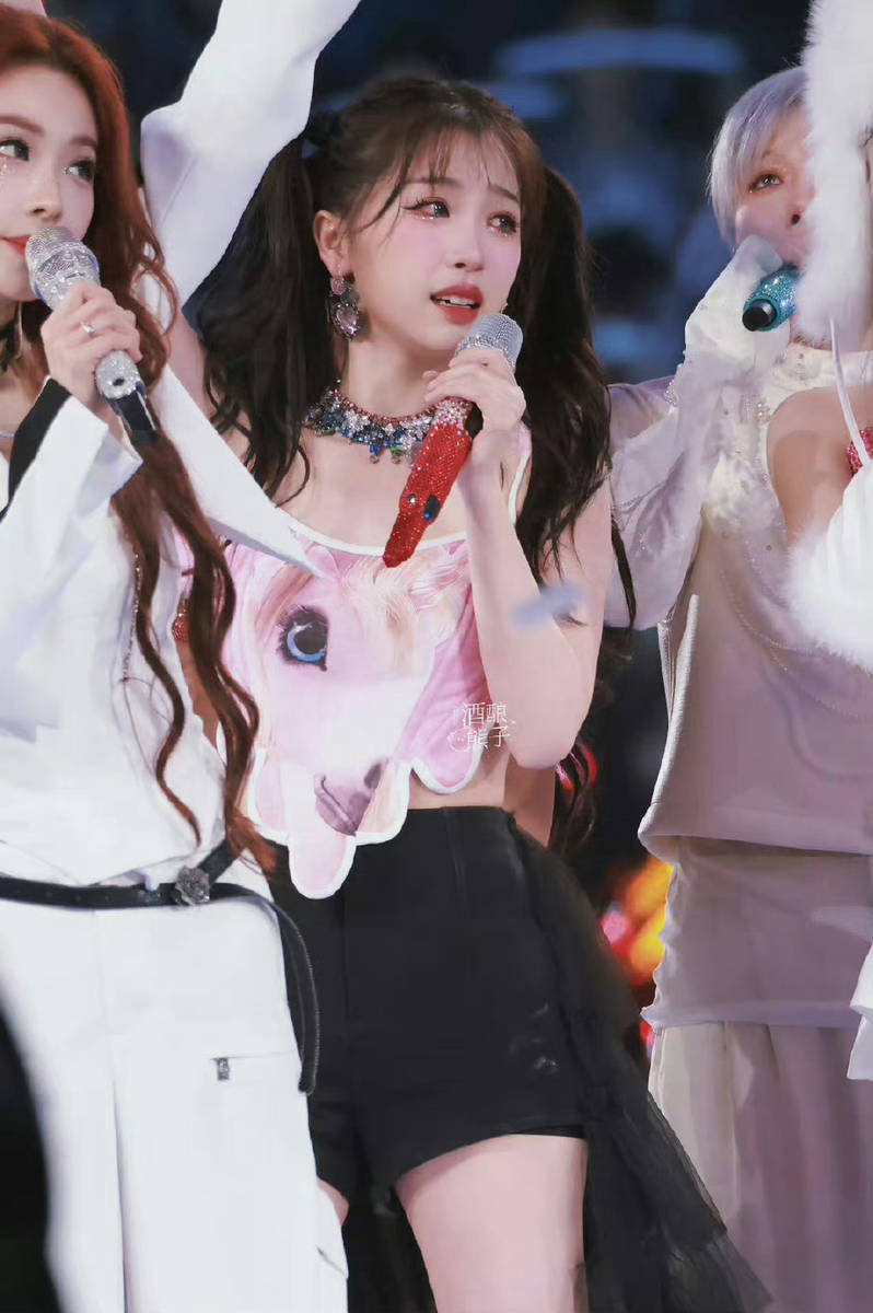 虞书欣在解散演唱会上落泪 梳双马尾大眼圆圆-搜狐大视野-搜狐新闻