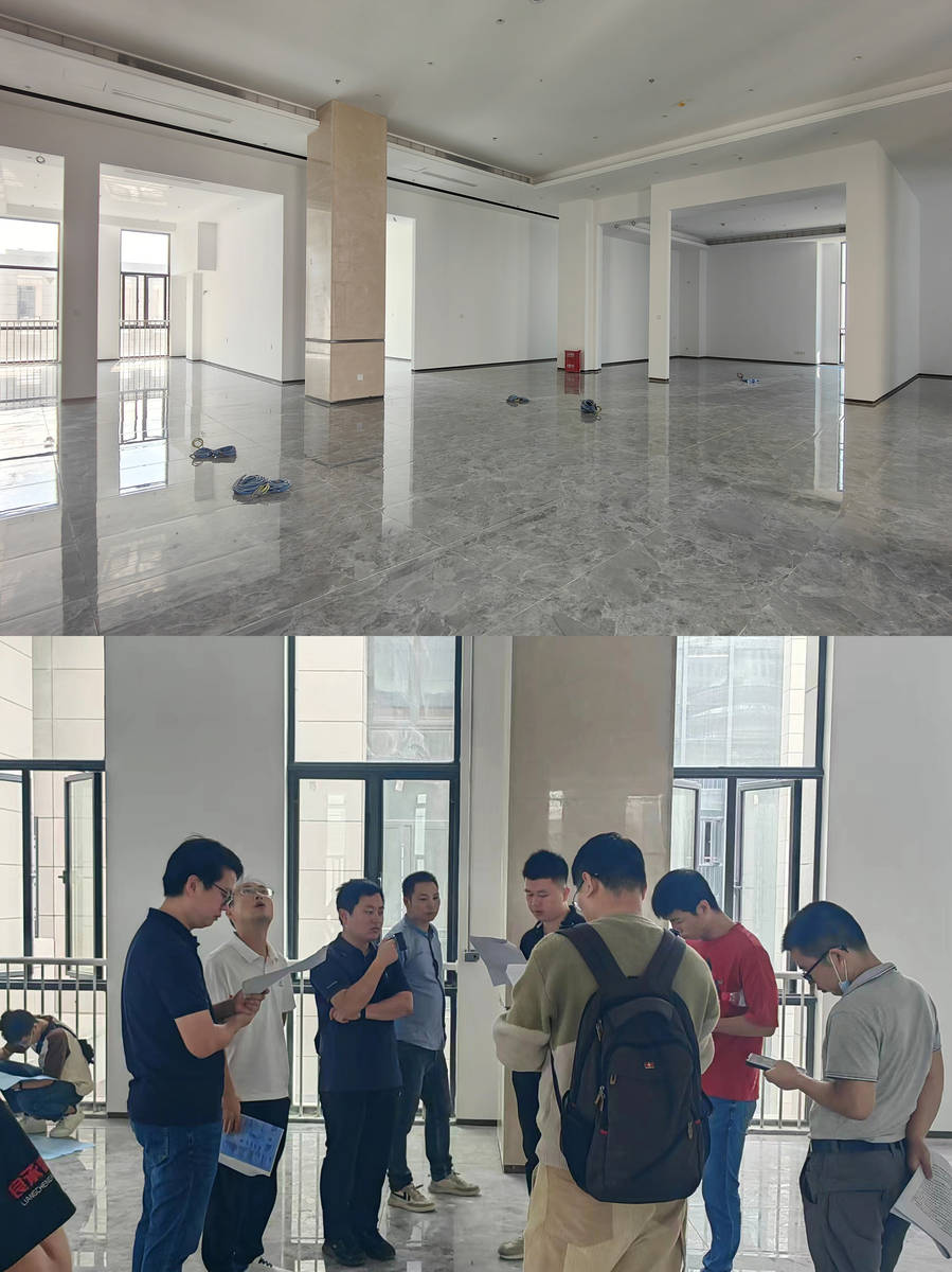 装修验收厦门2300㎡办公室阶段验收现场