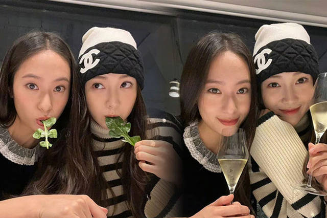 郑秀妍晒与郑秀晶生日聚餐 二人搞怪又可爱