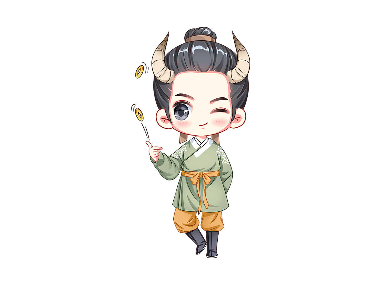 幸运十二星座卡通古装男版