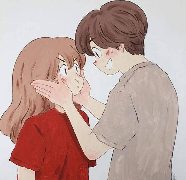 40张情侣间羞羞的甜蜜插画看完都想谈恋爱了