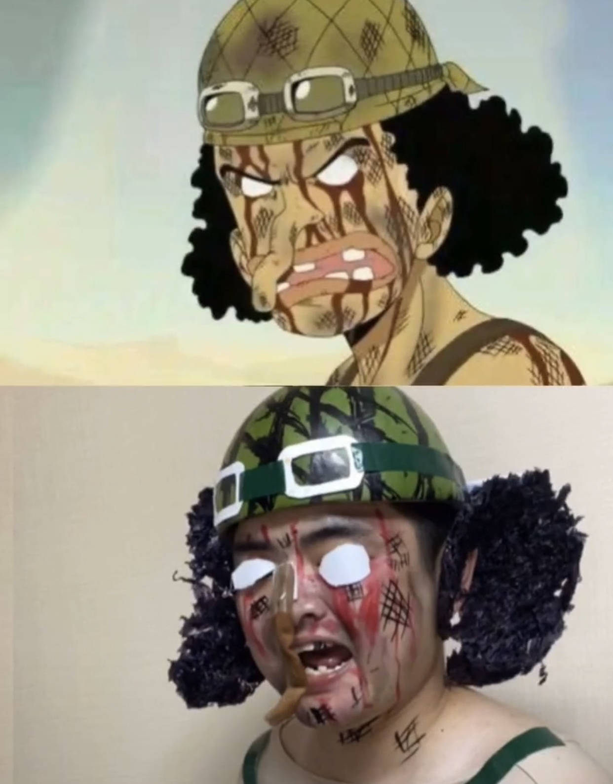 超越泰国小哥,国内灵魂cos大师孙大圣,模仿乌索普只需一包紫菜