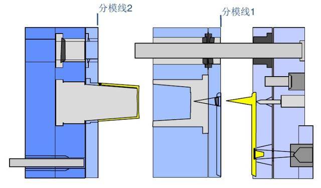 冲压模具分模线图片