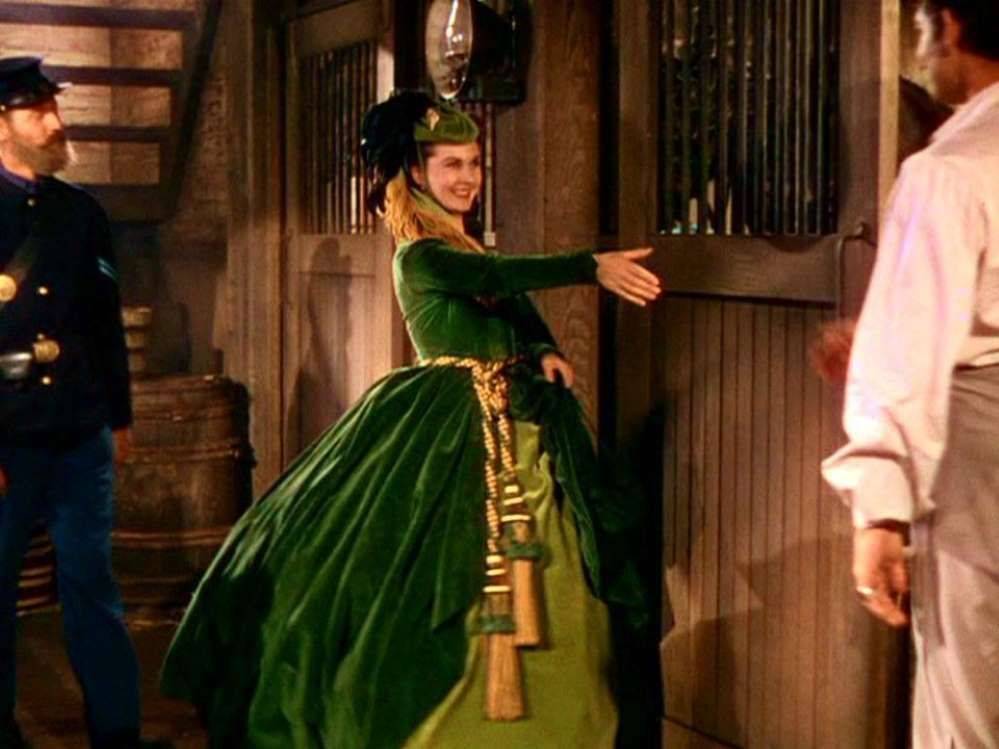 费雯丽在《乱世佳人》(1939)中饰演斯嘉丽·奥哈拉中的造型