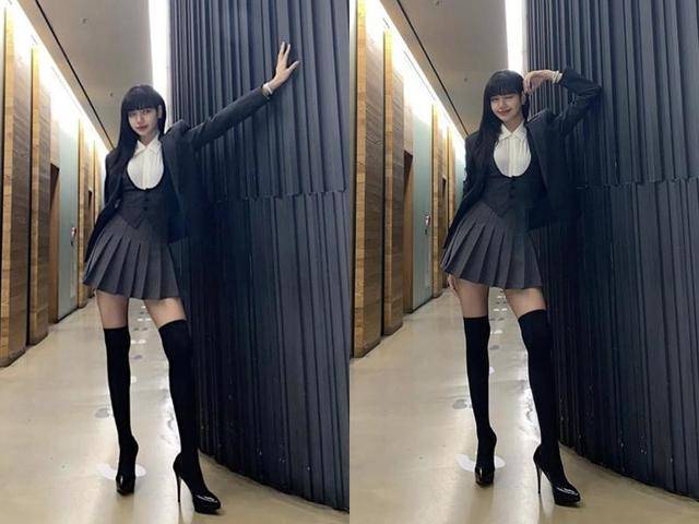 正式西服穿出霸气女力,lisa,baby膝上50公分短裙短裤秒变九头身