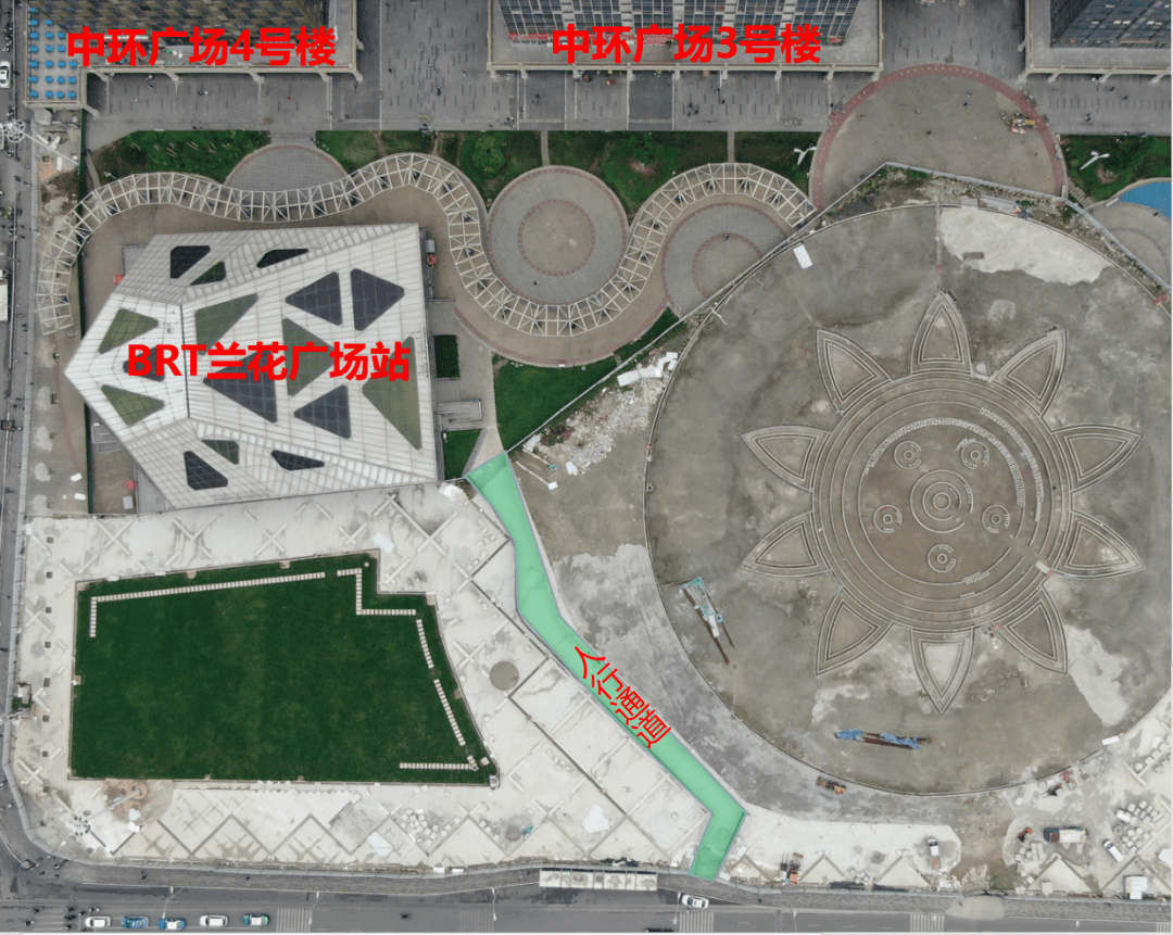 贵阳人注意!花果园兰花广场往遵义中路新开通一条人行通道
