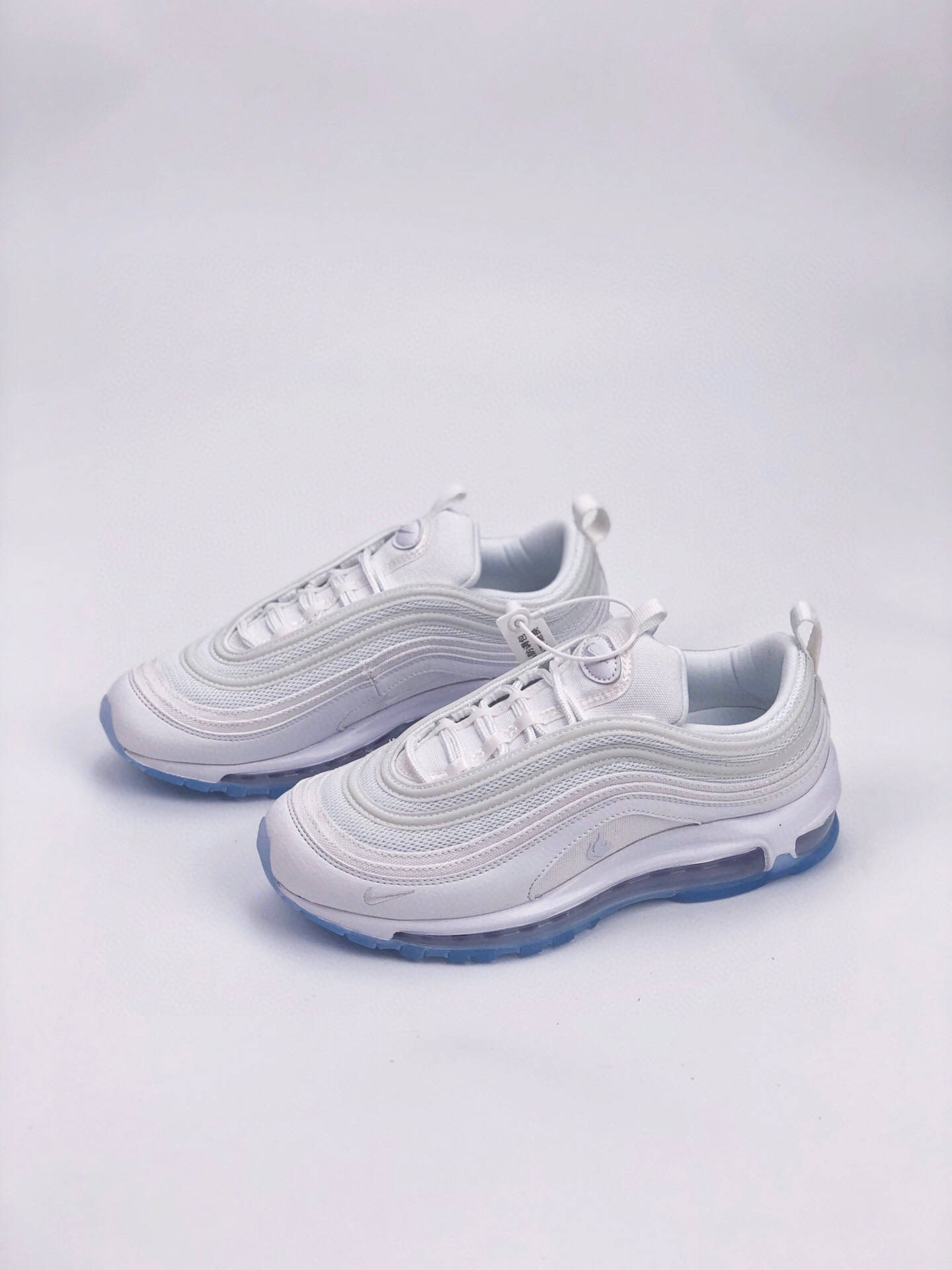 耐克nikeairmax97whiteice圣水冰蓝气垫跑鞋