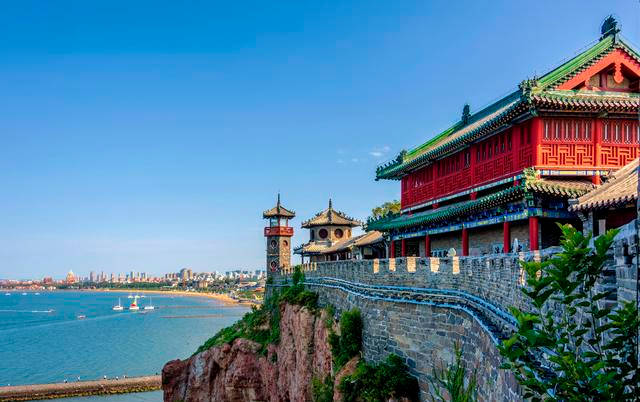 原创到了蓬莱即是仙在恰当的天气里领略了蓬莱阁浑然天成的仙境之美