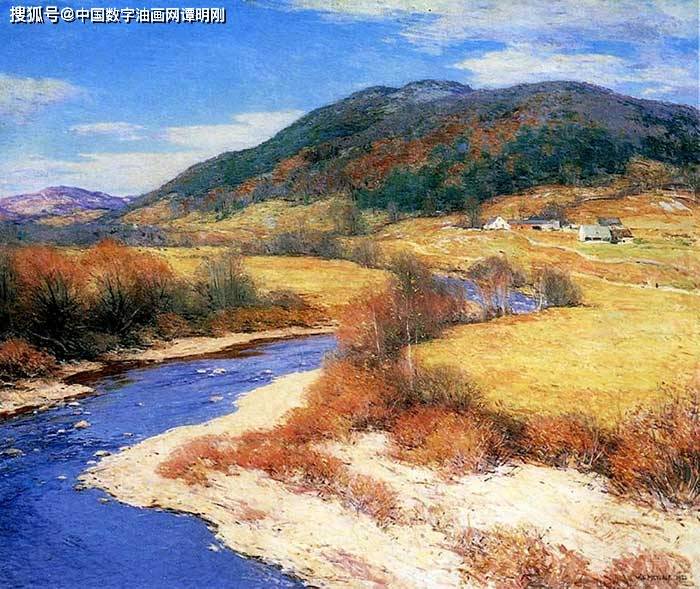 图片[9]-威拉德·梅特卡夫–美丽的印象派风景  中国数字油画网油画课程-数字油画网-（个人图片收录）