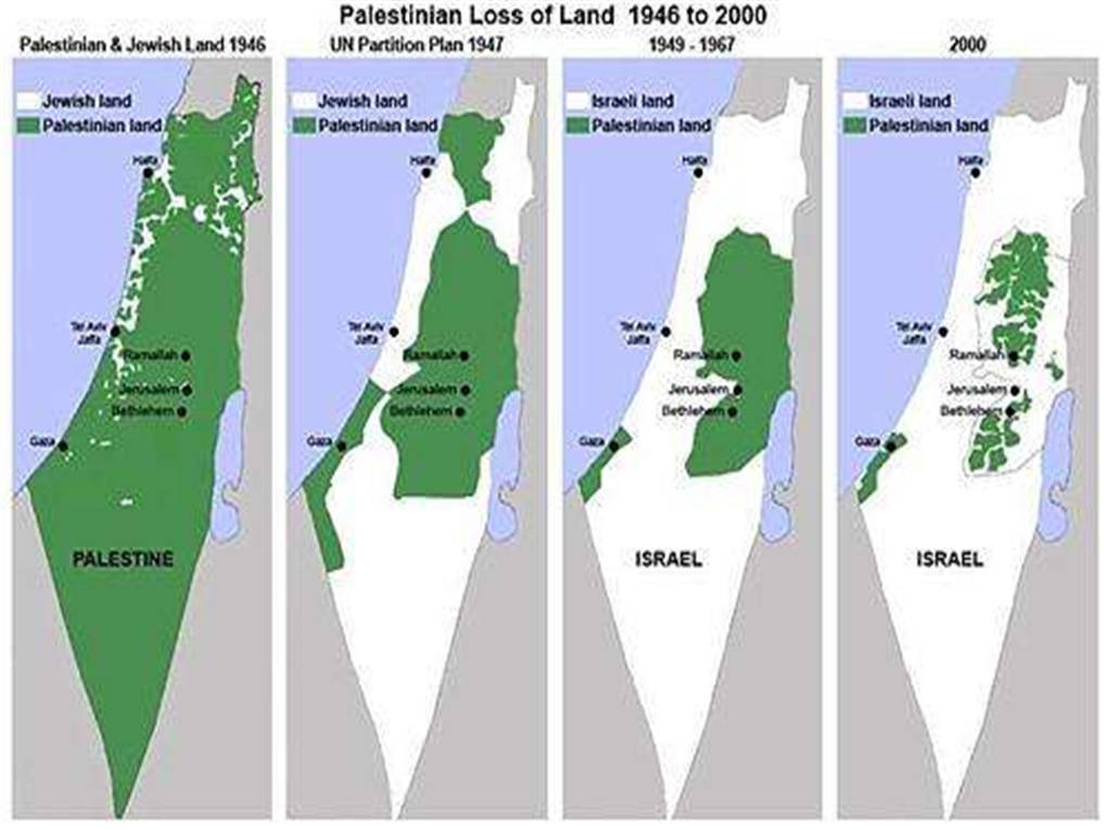 巴勒斯坦地图变化图片