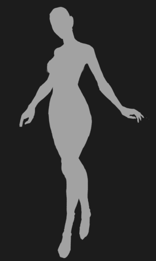 人物剪影定出人物的动态剪影