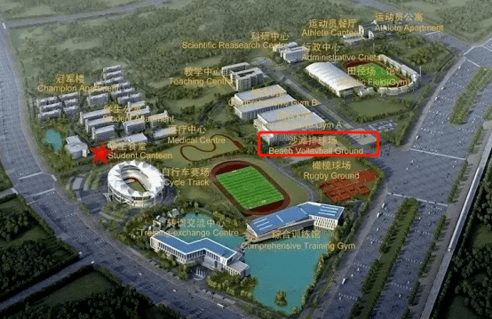 羽毛球考试现场 沈阳体育学院平面图 乒乓球场地 室内田径馆 室外田径