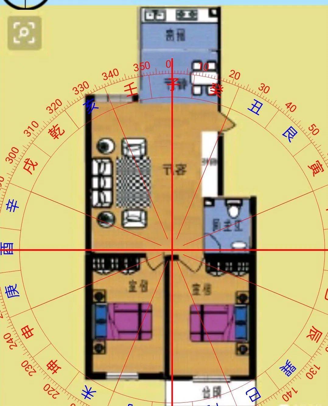 幫忙看一下戶型風水如何?夫妻一直感情不合,投資失敗