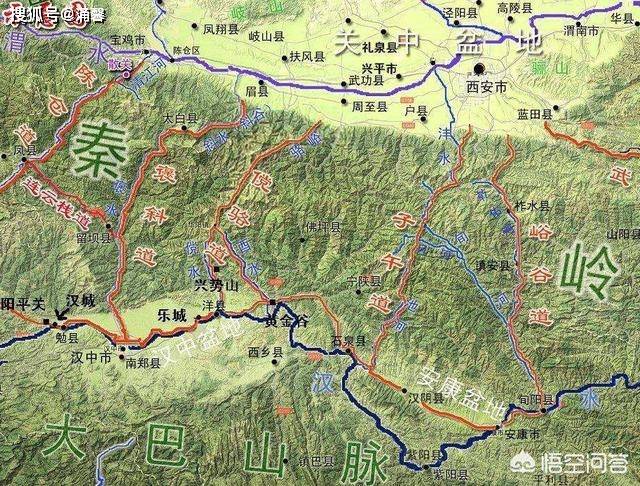 秦岭山脉3d地形图全图图片