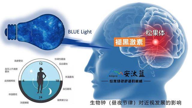 吸顶灯的蓝光刺激视网膜神经节细胞(iprgc),让松果体一直抑制褪黑素的